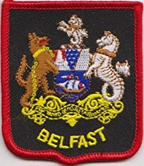 Belfast City Northern Ireland Flag Crest Embroidered for sale  Delivered anywhere in UK