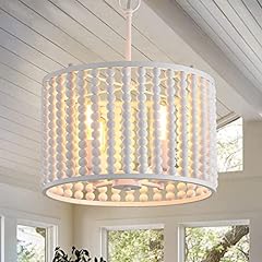 Wood beaded chandelier for sale  Delivered anywhere in USA 