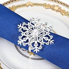 Snowflake napkin rings for sale  Delivered anywhere in USA 
