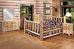 Rustic 5 Pc Pine Log Bedroom Suite Rustic Bed (King) for sale  Delivered anywhere in USA 