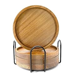 Acacia wood coasters for sale  Delivered anywhere in UK