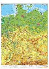 Deutschland physisch wandkarte gebraucht kaufen  Wird an jeden Ort in Deutschland