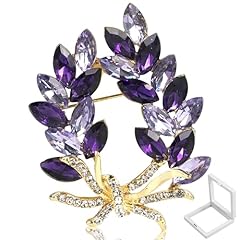 Purple flower brooch for sale  Delivered anywhere in UK