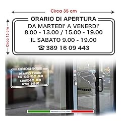Adesivo orario vetrina usato  Spedito ovunque in Italia 