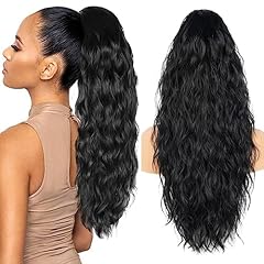 Inch black ponytail for sale  Delivered anywhere in UK