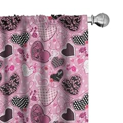 Lunarable hearts curtains for sale  Delivered anywhere in USA 