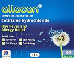 12 Months Supply Allacan Cetirizine Hayfever and Allergy for sale  Delivered anywhere in UK
