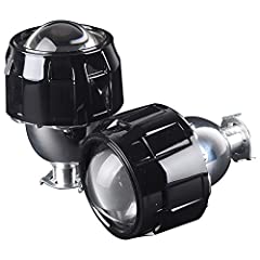 2 pcs Mini Bi-Xenon Projector Clear Lens Black Shrouds for sale  Delivered anywhere in USA 