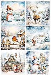 Snowy christmas squares for sale  Delivered anywhere in UK