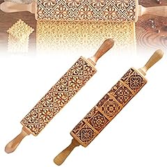 Wooden embossed rolling for sale  Delivered anywhere in USA 