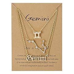 3pcs zodiac necklace for sale  Delivered anywhere in USA 