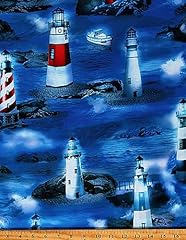 Cotton lighthouses blue for sale  Delivered anywhere in USA 