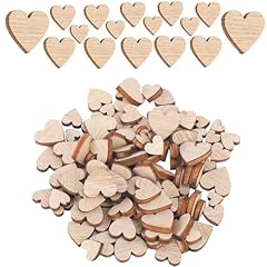 100pcs wooden hearts for sale  Delivered anywhere in UK