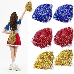 6pcs cheerleader pompoms for sale  Delivered anywhere in UK