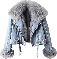 Damen jeansjacke pelz gebraucht kaufen  Wird an jeden Ort in Deutschland