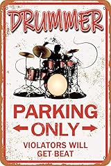 Drummer parking sign for sale  Delivered anywhere in USA 