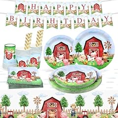 Watercolor farm birthday for sale  Delivered anywhere in UK