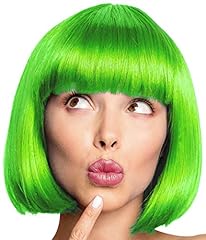 Green bob wig for sale  Delivered anywhere in UK