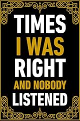 Times right nobody for sale  Delivered anywhere in UK