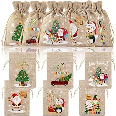 Junebrushs christmas burlap for sale  Delivered anywhere in USA 