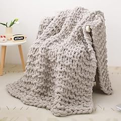 Chunky knit throw for sale  Delivered anywhere in Ireland