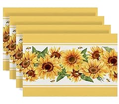 Linen watercolor sunflower for sale  Delivered anywhere in USA 