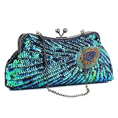 Peacock clutch handbag for sale  Delivered anywhere in UK