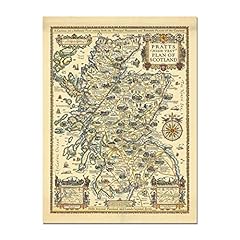 Illustrated map scotland for sale  Delivered anywhere in UK