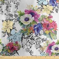 Lunarable flower fabric for sale  Delivered anywhere in USA 