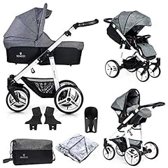 Venicci Soft Vento 3-in-1 Travel System (9 Piece Bundle) for sale  Delivered anywhere in Ireland