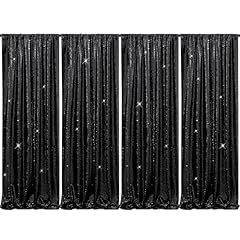Black glitter curtains for sale  Delivered anywhere in USA 