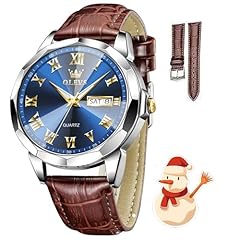 Olevs leather watch for sale  Delivered anywhere in USA 