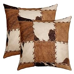 Cowhide throw pillow for sale  Delivered anywhere in UK