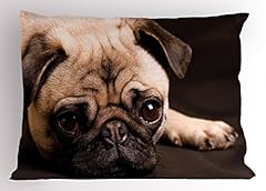 Ambesonne pug pillow for sale  Delivered anywhere in USA 