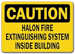 Caution sign halon for sale  Delivered anywhere in USA 