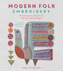 Modern folk embroidery for sale  Delivered anywhere in UK
