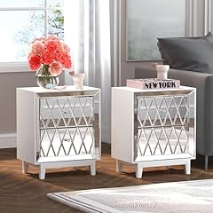 Blingworld mirrored nightstand for sale  Delivered anywhere in USA 