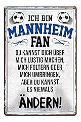 Blechschild mannheim fan gebraucht kaufen  Wird an jeden Ort in Deutschland