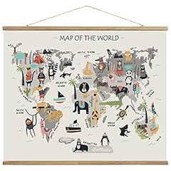 Animal map canvas for sale  Delivered anywhere in UK
