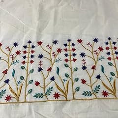 Tissu coton brodé d'occasion  Livré partout en France