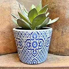 Blue white geometric for sale  Delivered anywhere in UK