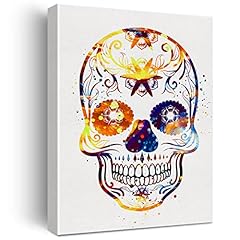 Sugar skull watercolor for sale  Delivered anywhere in USA 