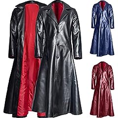 Gothic leather trench for sale  Delivered anywhere in UK