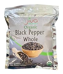 Jiva Organics Organic Whole Black Peppercorns 1 Pound for sale  Delivered anywhere in Canada