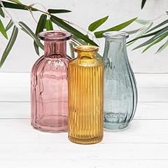 Vintage glass ribbed for sale  Delivered anywhere in UK