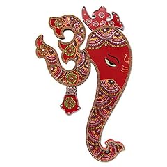 Ethnic Avenue Indian Wall Decor Artwork from India - Hindu God Ganesh with Om Wall Hanging Painting for sale  Delivered anywhere in Canada