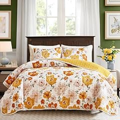 Yellow floral quilt for sale  Delivered anywhere in USA 