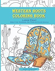 Western boots coloring for sale  Delivered anywhere in USA 