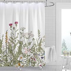 Used, ROCK CLOUD Floral Shower Curtain Watercolor Flowers for sale  Delivered anywhere in USA 