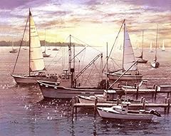Harbor sailboats print for sale  Delivered anywhere in USA 